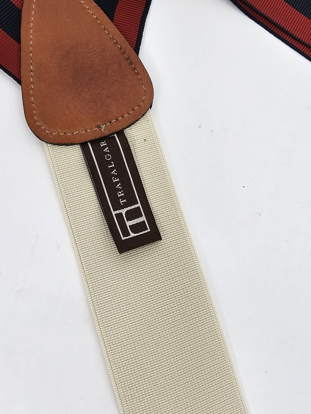 Trafalgar Red Navy Adjustable Suspenders - Picture 2 of 8